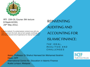 Redefining Auditing and Accounting for Islamic Finance by Shahul