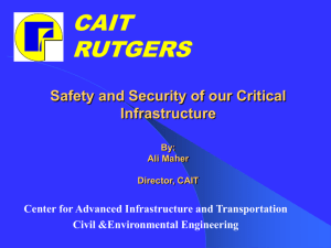 Safety and Security of our Critical Infrastructure By