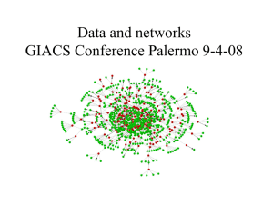 The COSIN project, data in complex networks