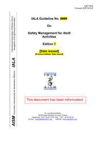 Safety Management for AtoN Activities