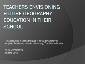 Teachers envisioning future geography education in their school