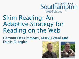 An Adaptive Strategy for Reading on the Web
