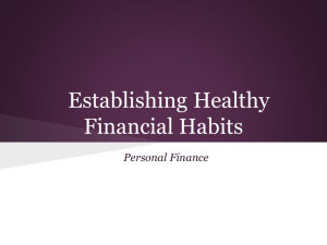 Establishing Healthy Financial Habits