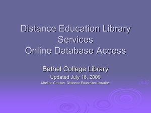 Distance Education Library Services