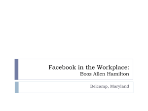 Facebook in the Workplace: Booz Allen Hamilton