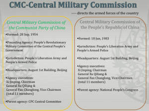 CMC-Central Military Commission Central Military Commission of