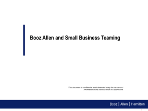 Booz Allen and Small Business Teaming