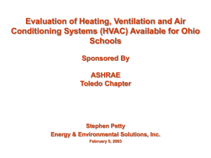 Evaluation of Heating, Ventilation and Air Conditioning Systems