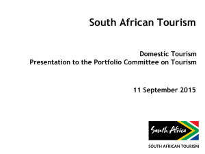 South African Tourism - Parliamentary Monitoring Group