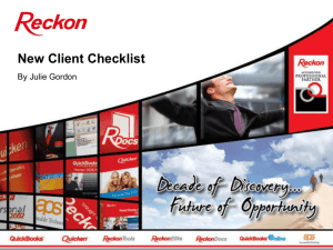 New Client Checklist