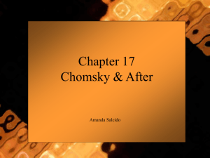 Chapter 17 Chomsky & After