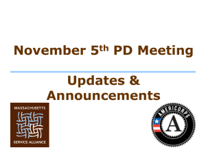 November 5, 2014 Program Director Meeting Powerpoint