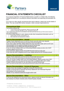 PTP - Checklist Template