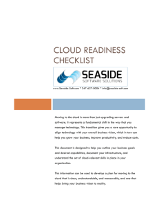 Cloud Readiness Checklist