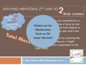 Applying Newton's 2nd Law to