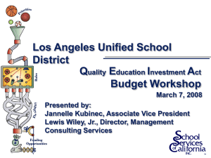 QEIA LA USD Budget Workshop Presentation