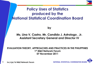 Policy Uses of Statistics produced by the