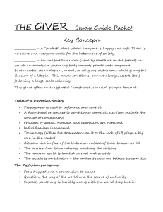 THE GIVER Study Guide Packet