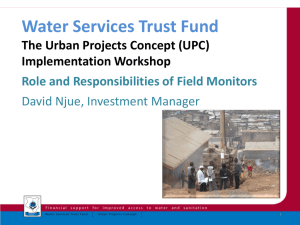 Field Monitors - Water Services Trust Fund