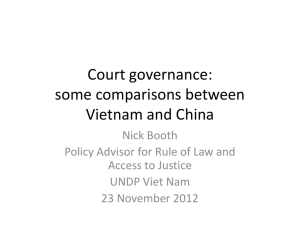 Court governance: some comparisons between Vietnam