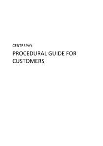 procedural guide for customers