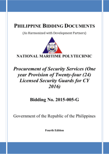 Philippine Bidding Documents - National Maritime Polytechnic