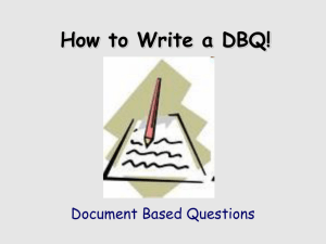 How to Write a DBQ Essay