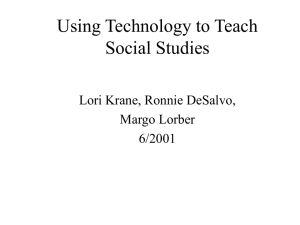 Using Technology to Teach Social Studies