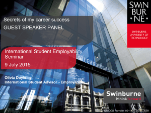 Presentation slides (PPT, 2MB) - Swinburne University of Technology