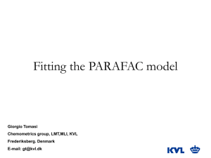 Fitting the PARAFAC model