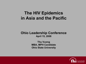 HIV Epidemic Summary in Asia-Pacific Region