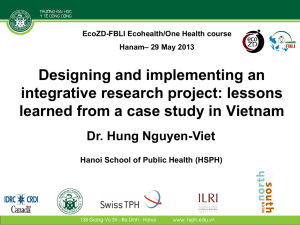Case study in Vietnam - Center for Public Health and Ecosystem