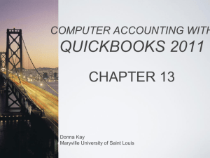 Computer Accounting with QuickBooks 2011