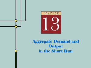 Aggregate Demand and Output in the Short Run