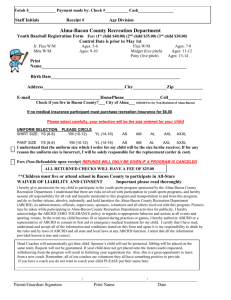 2016 Baseball Registration Form