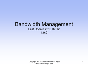 Bandwidth Required - Kenneth M. Chipps Ph.D. Web Site Home Page