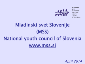 Mladinski svet Slovenije MSS National youth council of Slovenia