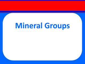Mineral Groups - geo1stsem2012