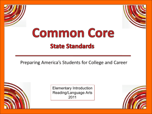 CCSS Introduction Power Point Presentation
