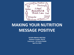 Making Your Nutrition Message Positive