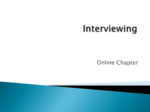 Interviewing - Academic Resources at Missouri Western