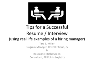 Tips for a Successful Interview