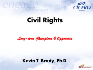 4 Long Term Civil Rights Champions and Opponents, Dr. Kevin Brady