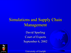 Simulations and Supply Chain Management by David Sparling