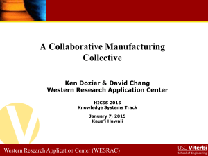 Presentation - Western Research Application Center