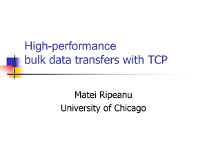 Bulk data transfers with TCP - People