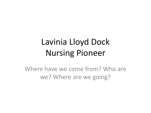 A Conversation with Lavinia Lloyd Dock: Nursing Pioneer
