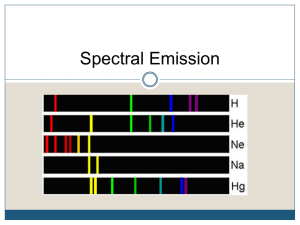 Every element has its own characteristic spectral emission