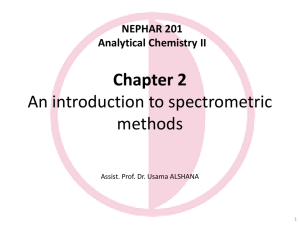 Week 2 NEPHAR 201- Analytical Chemistry II_An introduction to
