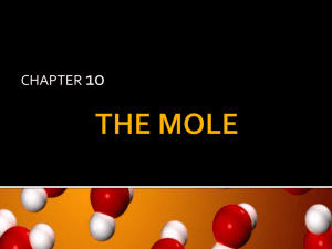 THE MOLE - Chemistry